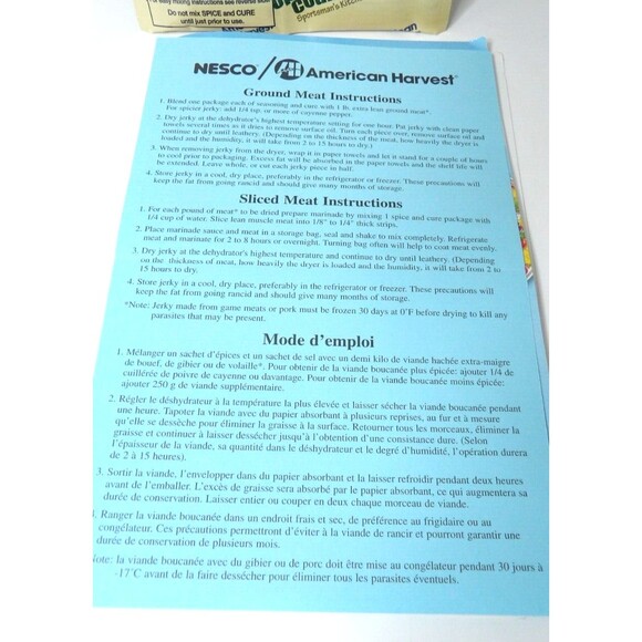Nesco American Harvest Food Dehydrator Jerky Maker 4 Tray w Recipe & Instruction - Picture 12 of 12